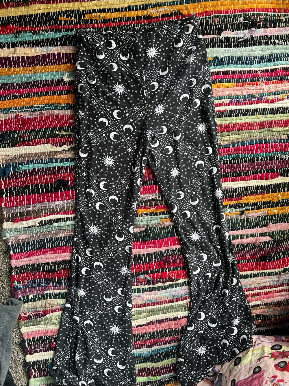 No Boundaries Black Moon & Star Flare Pants